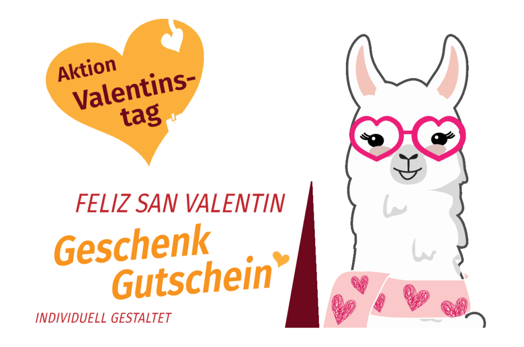 Geschenkgutschein zu Valentinstag.